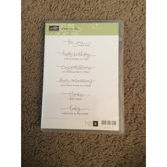 INVENTORY REDUCTION SALE. Retired Stampin Up - A Word for You B49 - Picture 1 of 2